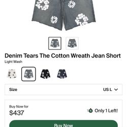 Denim Tears Cotton Wreath Shorts Size L