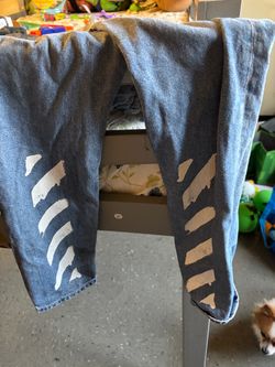 Kids off white jeans