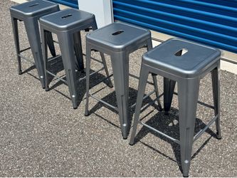 24"in BARSTOOLS COUNTER HEIGHT CHAIRS 4 SET