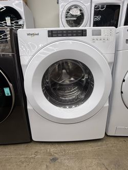 New open box Whirlpool white front load washer