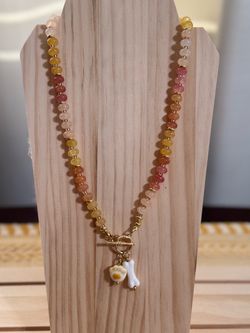 Rondelle Bead Toggle Necklace