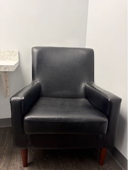 Black leather chair
