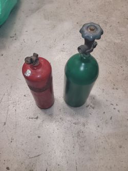 Hvac oxygen and accetlyn empty