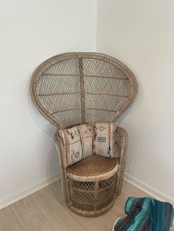 Beautiful wicker peacock chairs
