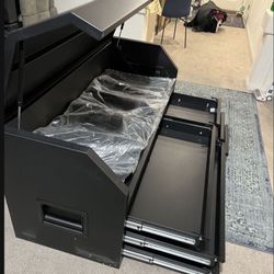 Husky black tool chest 56" L x 22" W x 27" H AS IS Top ONLY