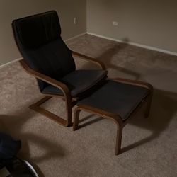 IKEA POANG  Chair W/ Ottoman
