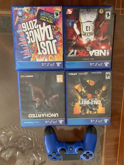 Ps4 , controller, 4 games