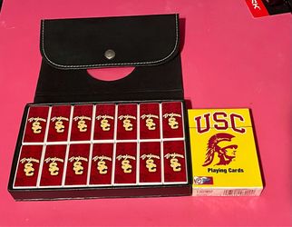 USC Trojans domino’s and playing cards set