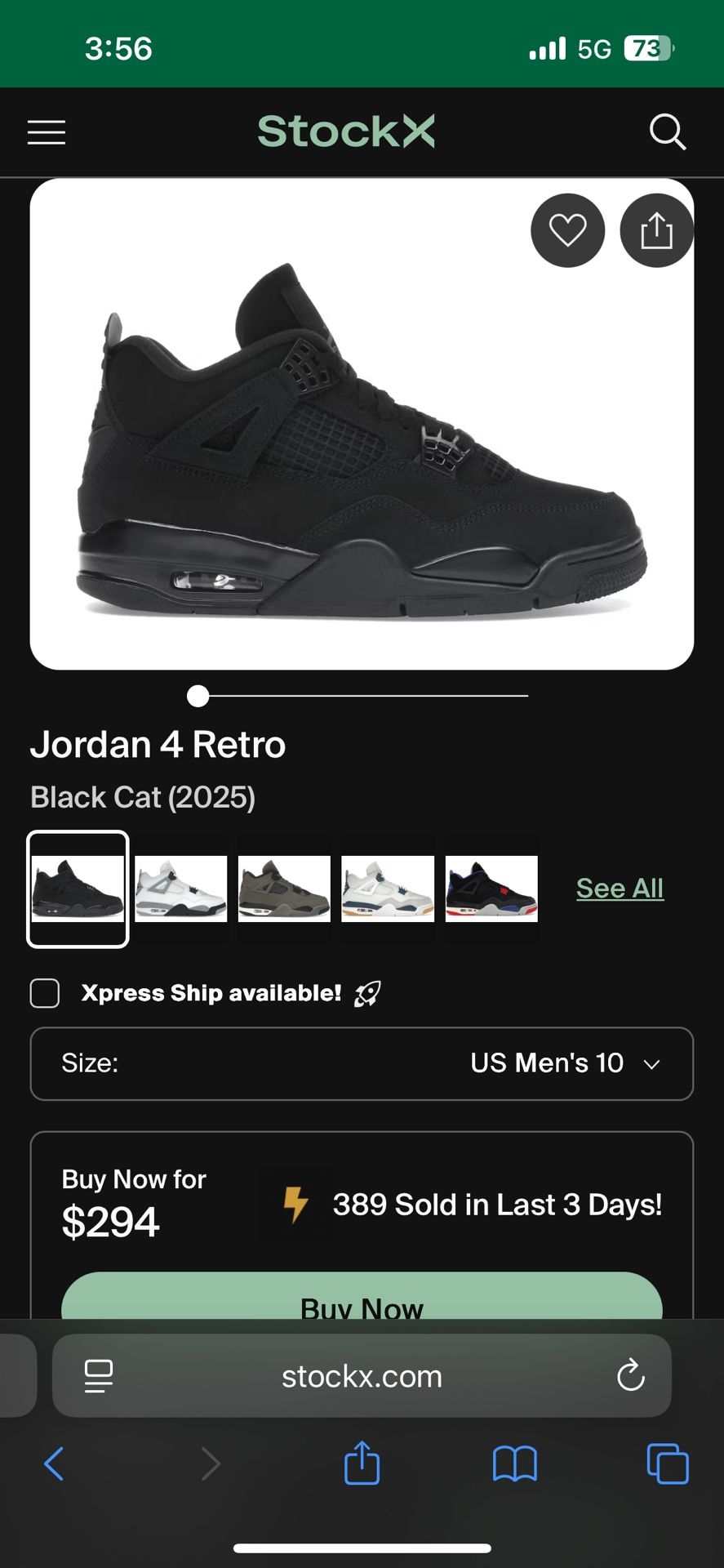 Jordan 4 Black Cat