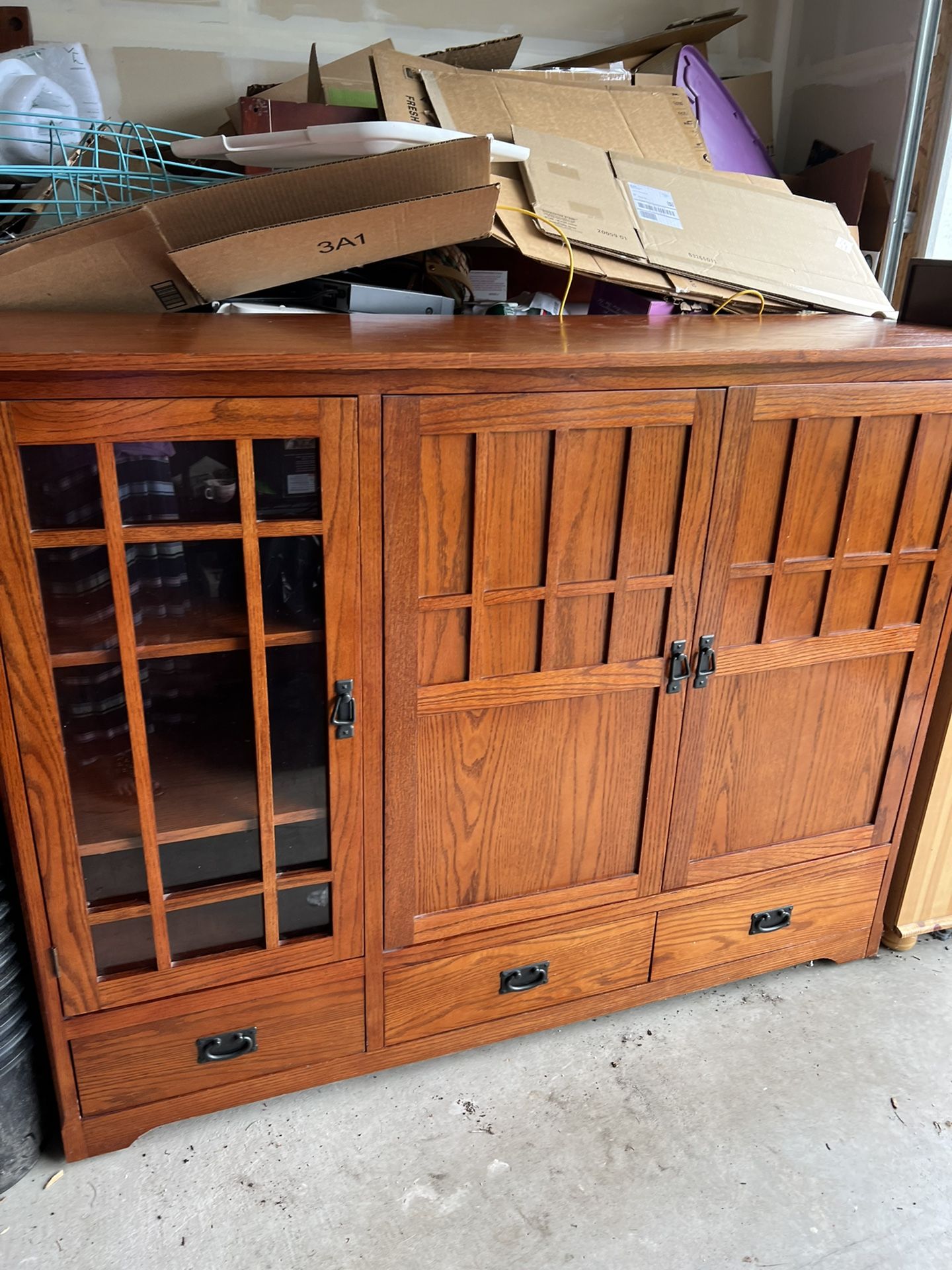 Gorgeous Solid Wood Hutch For TV/On Top Or Storage
