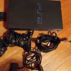 PS2 Console With OEM Controllers And Cables$145