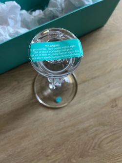 Tiffany & co Clear Glass Taper Candle Holder