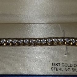 5 Caret Tennis Bracelet- 18k Over Sterling  From Yara Vanessa Collection