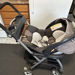 Infant Chico Keyfit 30 Carseat And Caddy