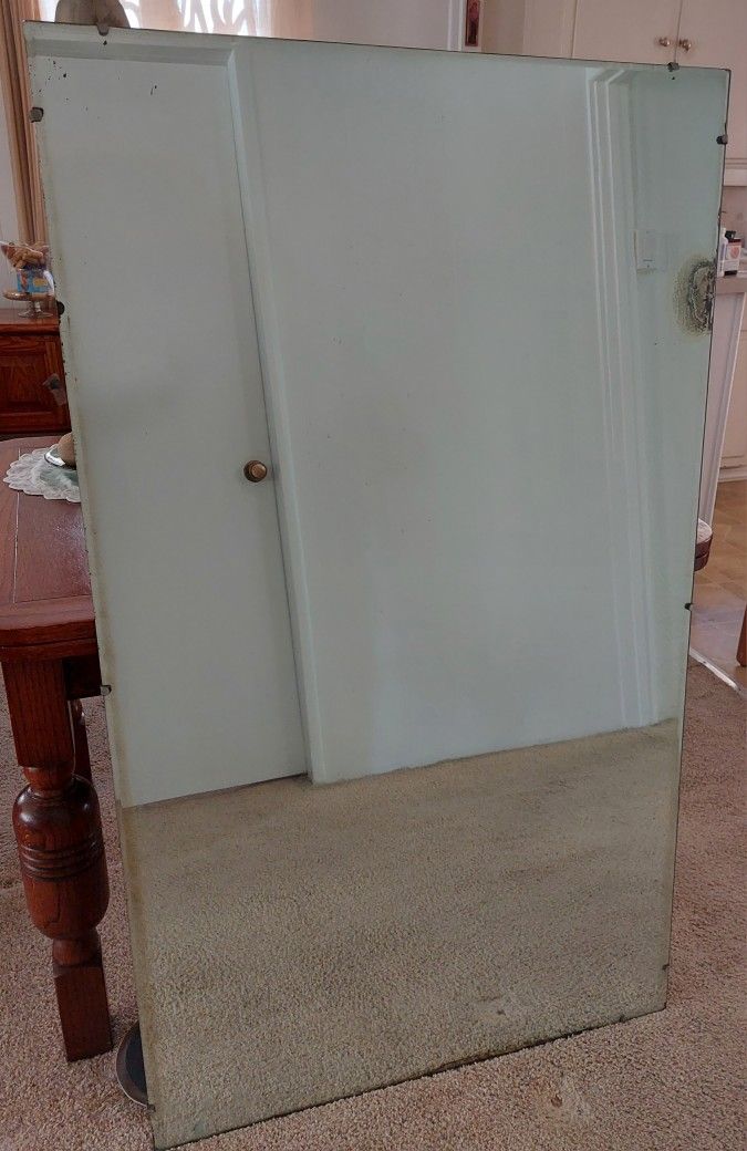 Antique/Art Deco Beveled Wall Mirror.