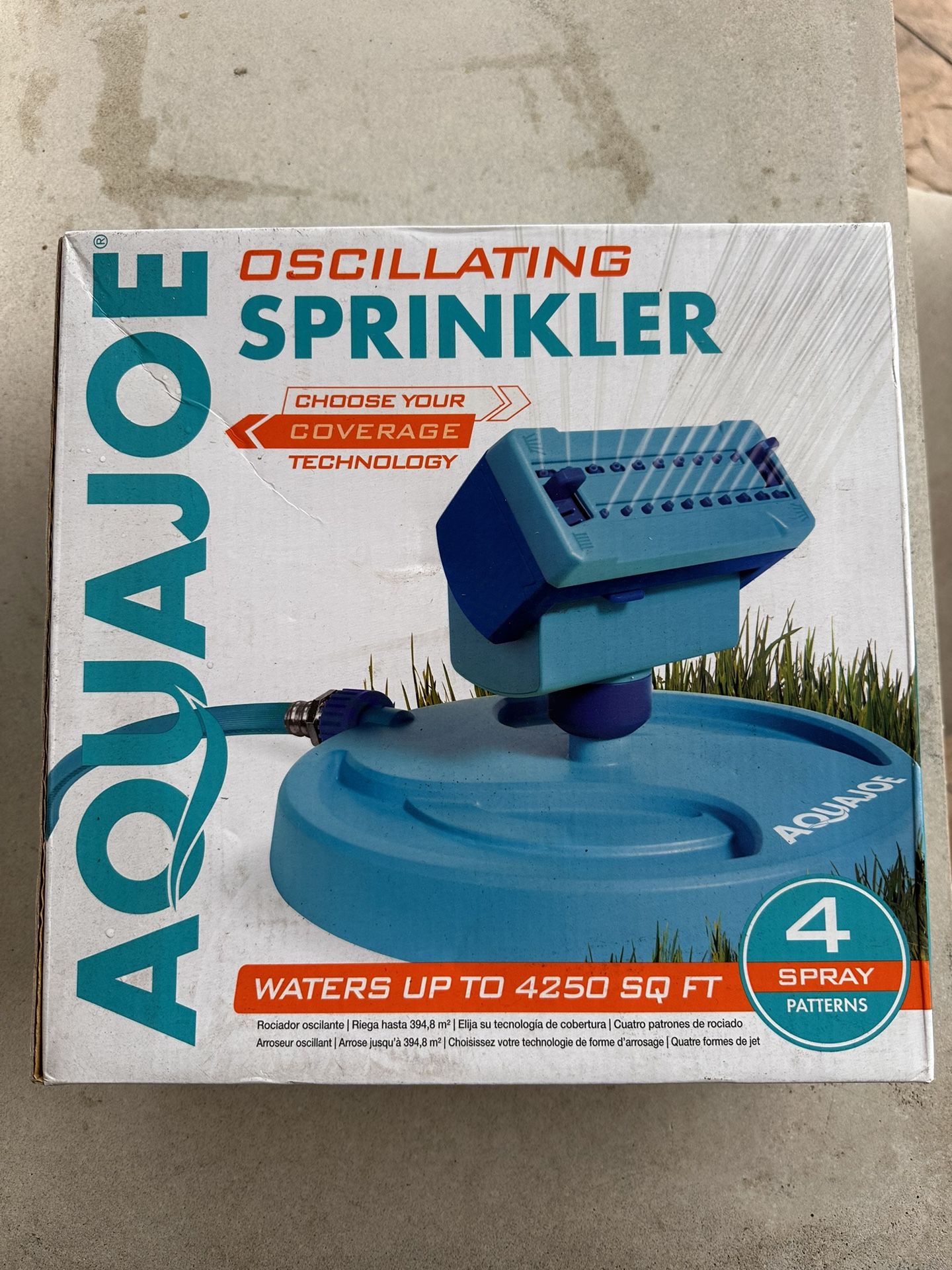 Aqua Joe 20-Nozzle Max Coverage Adjustable Gear Driven Oscillating Sprinkler