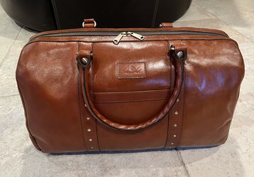 NWT Patricia Nash Leather Brown Milano Weekender Duffle Carry On Bag