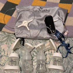 Baby Buddha Breast Pump And Bottles 