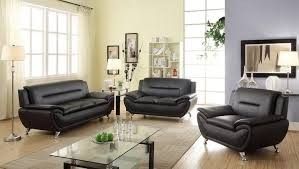 Brand new black leather sofa + loveseat + chair