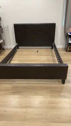 Full Size Leather Look Bed Frame