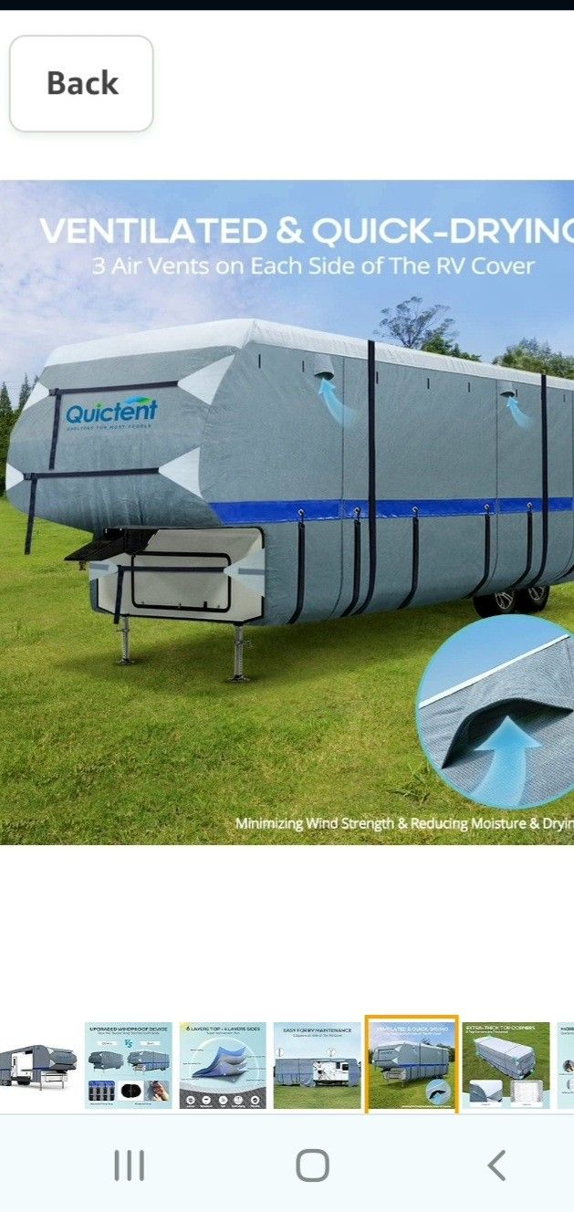 2024 RV 5th Wheel Trailer Cover For 33 to 37ft