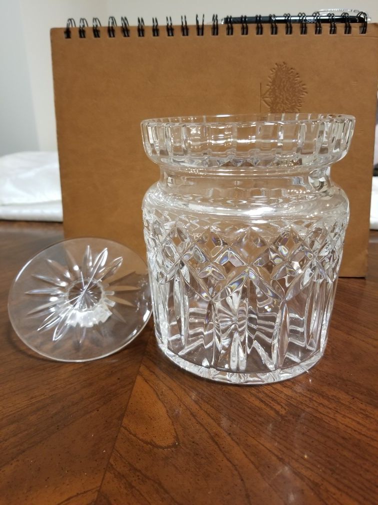 Waterford crystal cookies jar