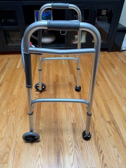 Adjustable Folding Rolling Utility Walker