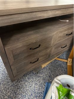 Wooden grey dresser