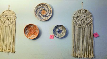 Large Macrame Wall Hanging with Fringe