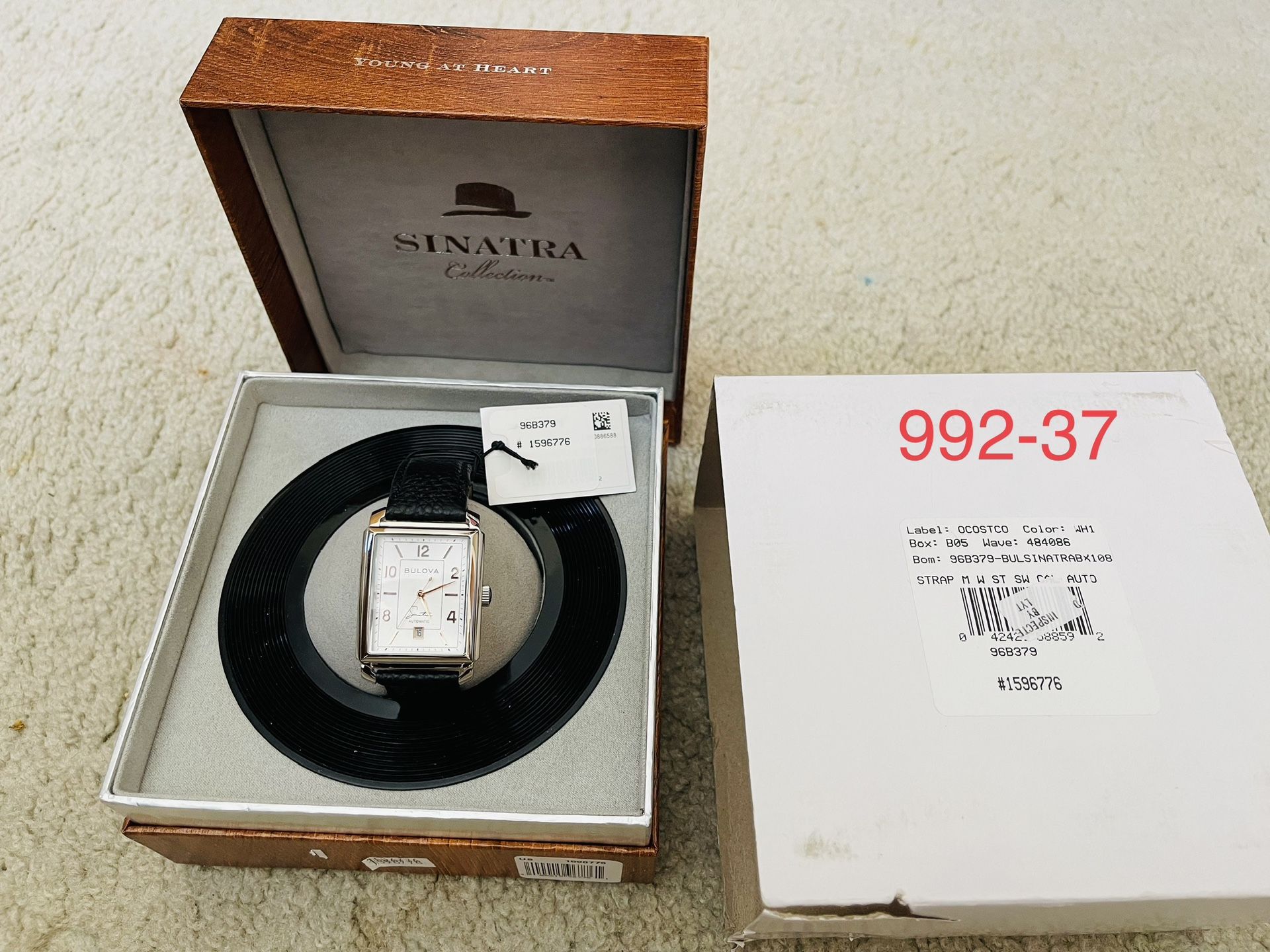 Bulova Frank Sinatra Collection Men's Automatic Tank Watch Model 96B379