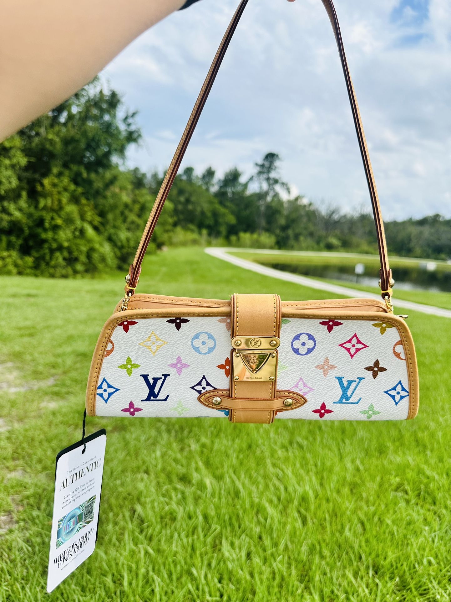 💎✨LOUIS VUITTON Shirley✨💎Shoulder Bag Monogram Multi Leather White