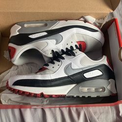 Air Max 90 Red Grey Black And White