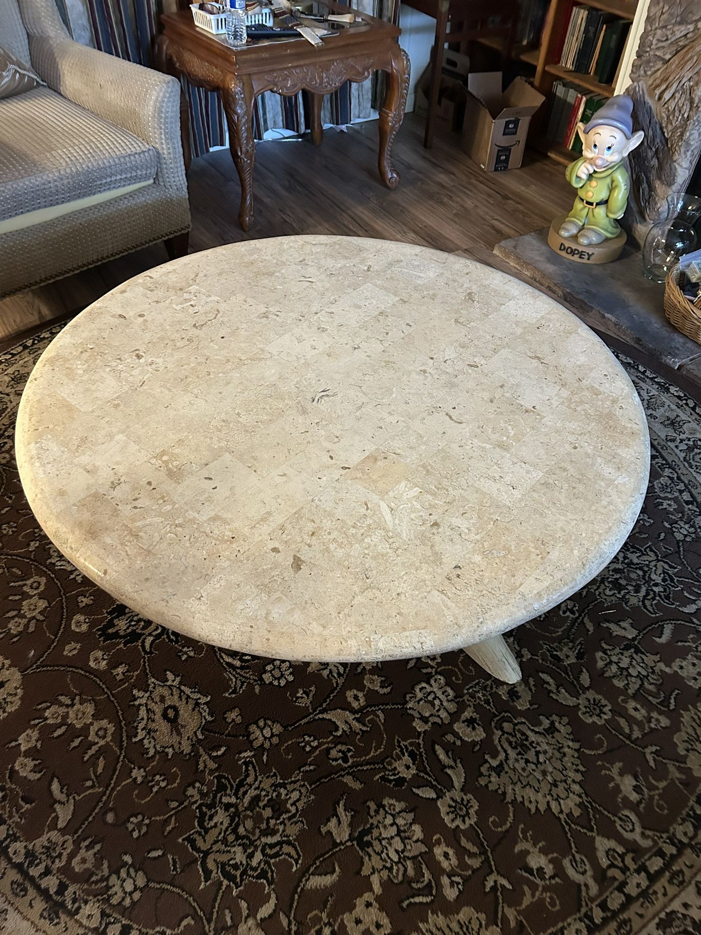 4ft Round Concrete Coffee Table