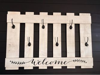 Farmhouse Wall Coat Rack with Hooks