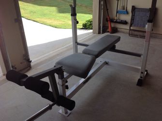 Home Gym Tuff Stuff Bench Ivanko Plates Bar for Sale in Dacula