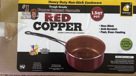 Red Copper 1.5 QT Pot