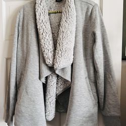 Avia Women's Faux Sherpa Lined Cardigan NWT - Sz LARGE