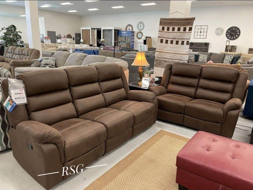 Reclining Sofa, Loveseat Color Options By Ashley Furniture Velota 🌟No Needed Credit Check 💛 $39 Down Payment with Financing