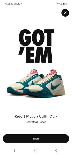 Nike kobe 5  Caitlin clark , size 9.5 mens