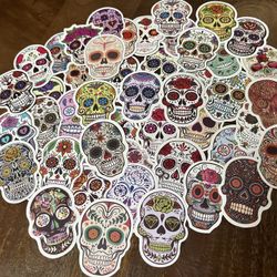 Halloween Candy Skull Stickers