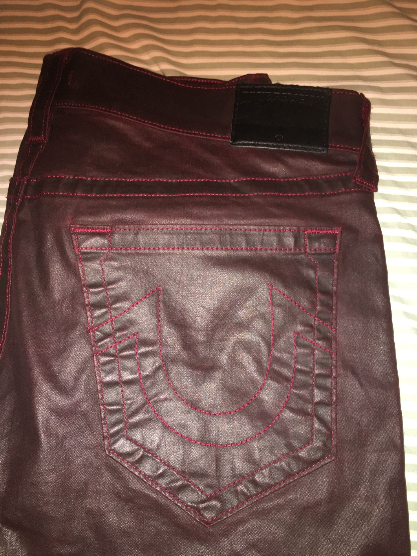 True religion leather pants