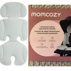 New Momcozy Universal Soft Cooling Pad Liner - Detachable Stroller, Crib, High Chair, Swing Lt Gray