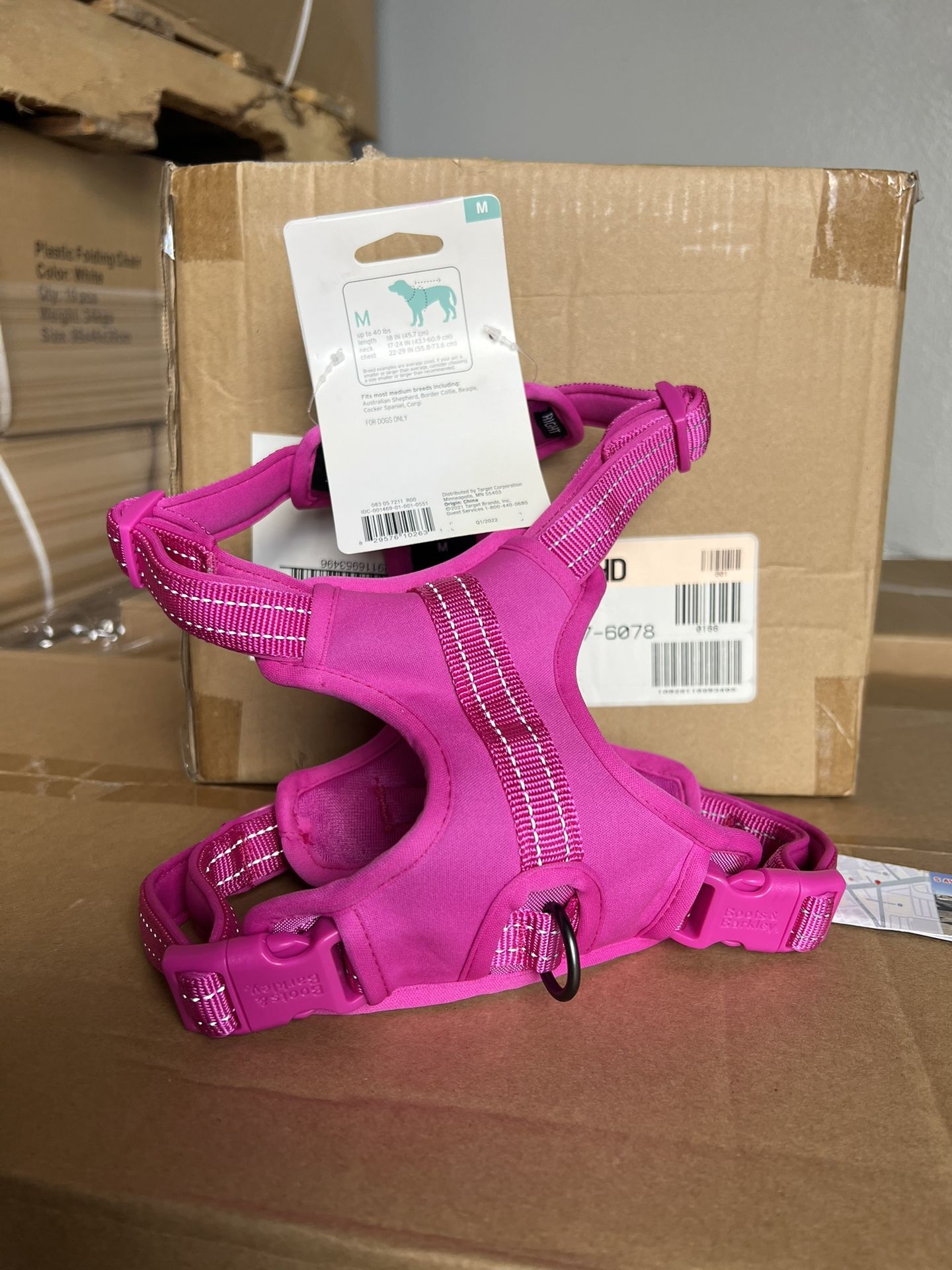 Brand New Boots & Barkley Dog Harness M - Pink