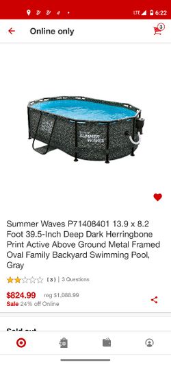 Summer Waves Pool Deep Darker Herringbone Print