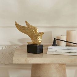 Ornament-Dove-Gold 18x19cm