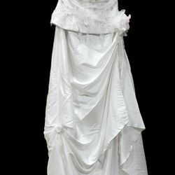 Wedding Dress & Veil, Bright White, New