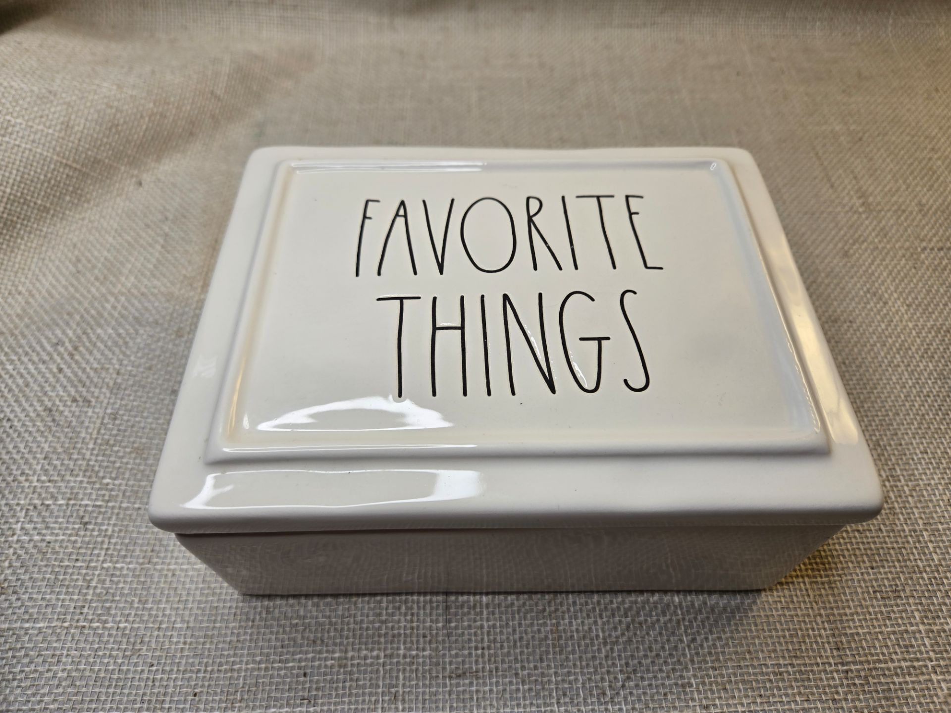 RAE DUNN Favorite Things Trinket Dish – Farmhouse Catchall Jewelry Dish