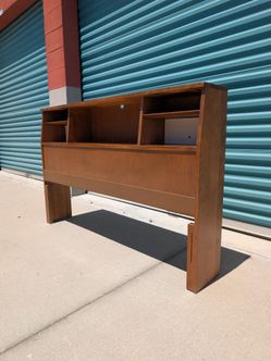 Vintage Mid Century Modern Walnut Full Size Headboard, c1960s