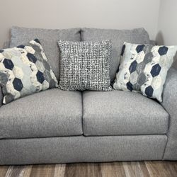 Jackson Furniture Loveseat- Navy Blue, White, Black And Gray.