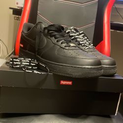 Black Supreme Air Force 1’s for $180 pick up only